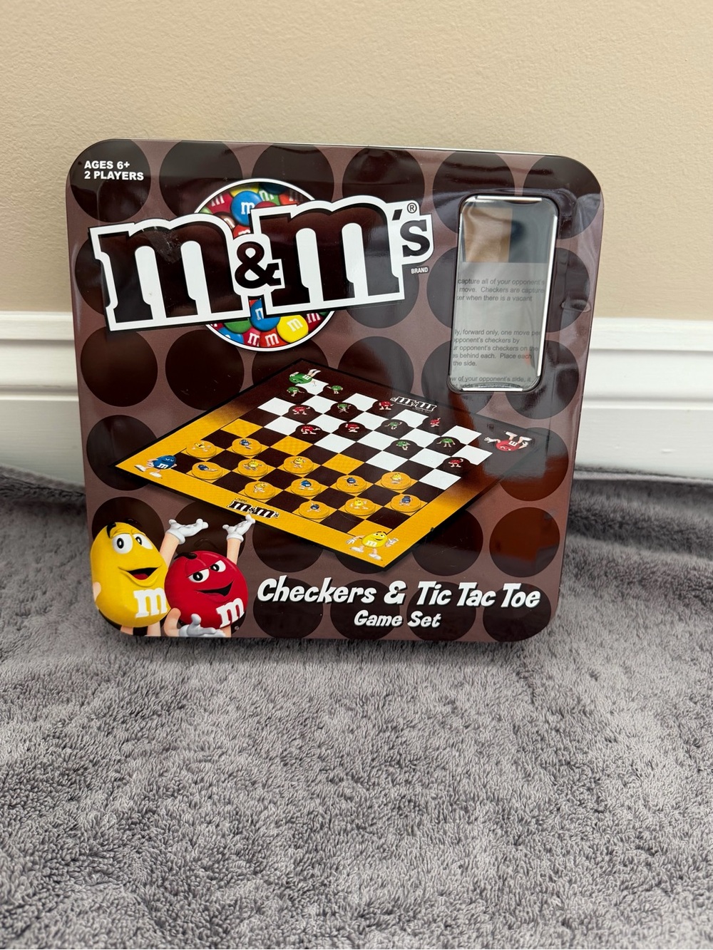 M&M'S Checkers & Tic Tac Toe Tin Game